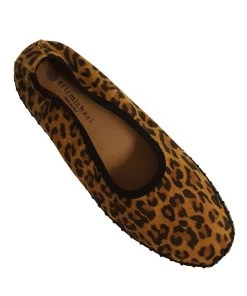 Eric Michael Raven Leather Slip On in Leopard - women