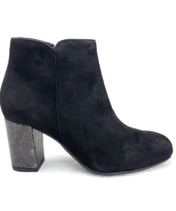Eric Michael Salma Suede Ankle Boot in Black Suede/Python - women