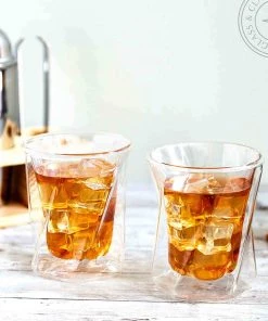 JoyJolt Lacey Double Wall Double Old Fashion Whiskey Glasses - 10 oz - Set of 4 -SportsIllustrated Swim Sales 354bd5e6ed904e4fb430988839a448ad 1080x