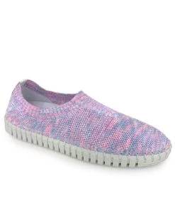Eric Michael LUCY PERFORATED SNEAKER in Pink Mosaic - women