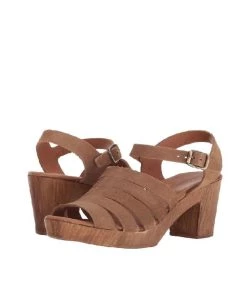 Eric Michael MISSION WOODEN HEEL ANKLE STRAP in Sand - women