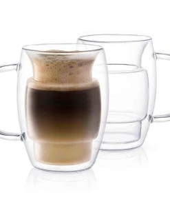 JoyJolt Cadus Double Wall Insulated Glasse - 16 oz - Set of 4