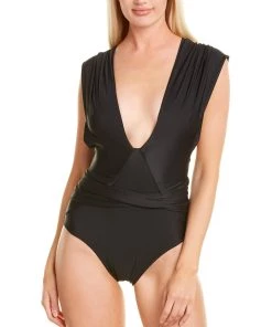 SportsIllustrated Swim Sports Illustrated Swim Faux Sleeve One-Piece - women