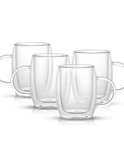 JoyJolt Dawn Double Wall Insulated Glasses -13.5 oz - Set of 4