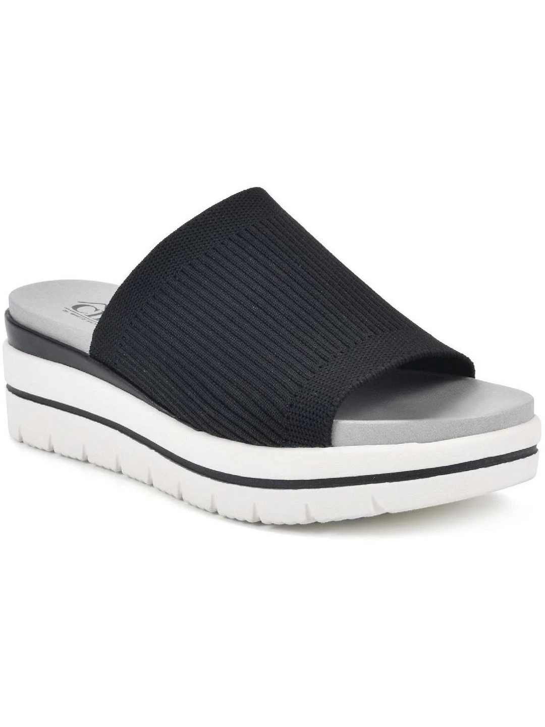 Cliffs by White Mountain Typhoon Womens Knit Slide Flatform Sandals 3 Cliffs by White Mountain Typhoon Womens Knit Slide Flatform Sandals