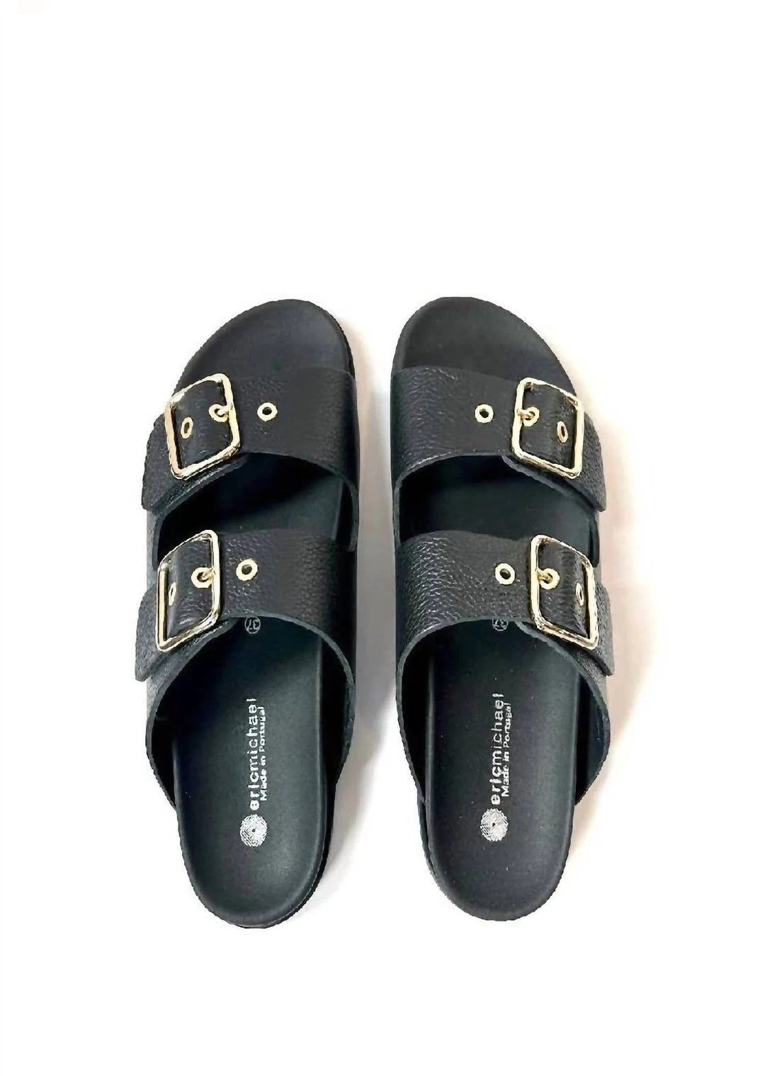 Eric Michael ADRIENNE 2 STRAP COMFORT SANDAL in Black Leather - women 4 Eric Michael ADRIENNE 2 STRAP COMFORT SANDAL in Black Leather - women - Image 2