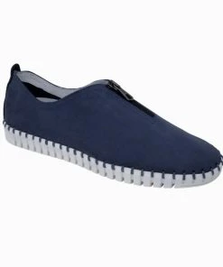 Eric Michael Marlo Zip Sneaker in Marlo Denim - women