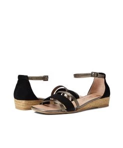 Eric Michael PERRY FLAT ANKLE STRAP ESPADRILLE in Ante Black - women