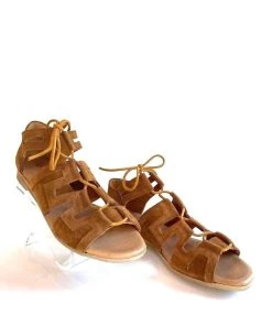 Eric Michael ELLIE GLADIATOR SANDAL in Tan Suede - women